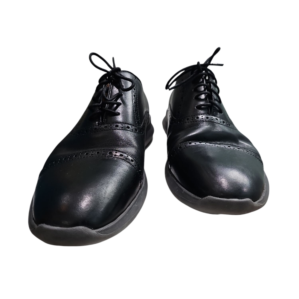 Johnston & Murphy Men’s 9.5M Black Leather Oxford Dress Shoes Classic Preppy - Picture 3 of 8
